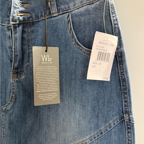 NWT Nordstrom Wash Lab Blue Stretch Denim Maxi Skirt - Picture 5 of 5